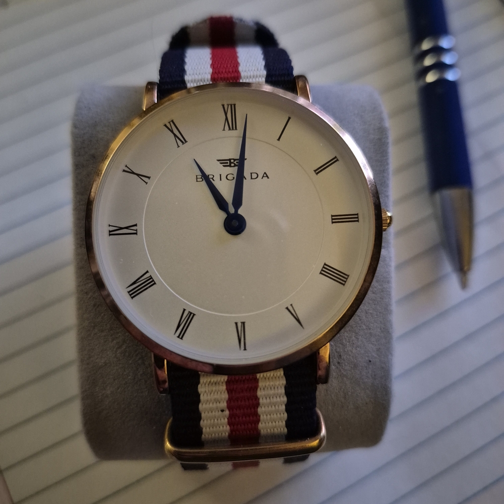 Brigada Watch with Striped Band
